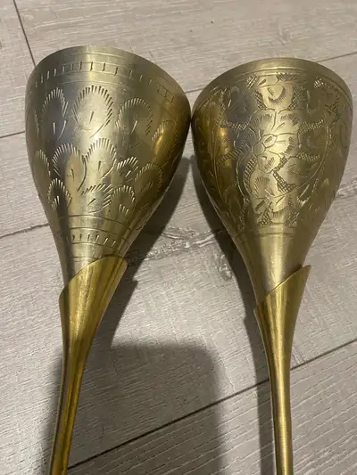 Vintage Brass Goblets, View more