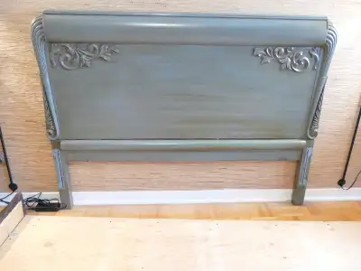 Tête de lit antique en bois massif, double, View more