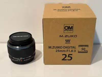 OM System M.Zuiko 25mm F1.8 Mk II Prime Lens, View more