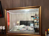 Gold framed mirror, floor or wall 