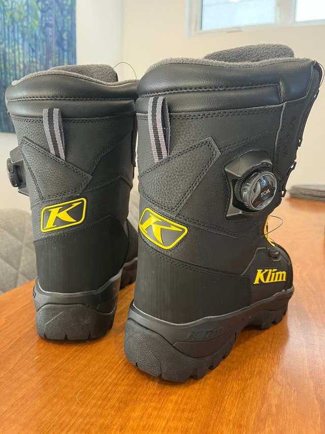 Klim Adrenaline Pro GTX BOA boots, size US 11 Snowmobiles Parts
