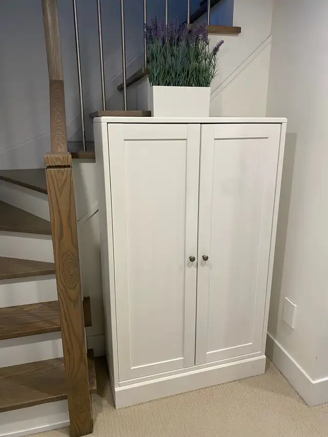 IKEA white WOOD Havsta cabinet, Tall. in Other in Ottawa - Image 2