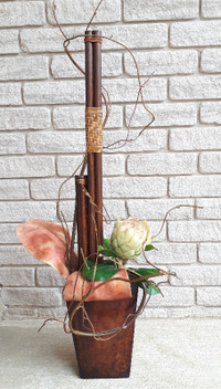 'Zen' Looking Artificial Bamboo/Flower Arrangement