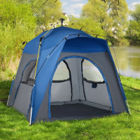 Instant Automatic Camping Tent w/ 4 Doors and 4 Windows, Outdoor