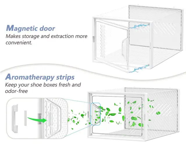 Shoe Storage X-Large Shoe Organizer Shoe Box with Magnetic Door, in Storage & Organization in London - Image 5