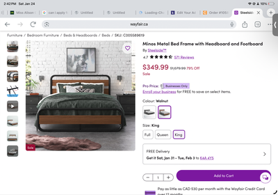 Emma King Mattress with bed frame, View more