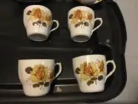 Set of four teacups - porcelain - made in Romania - Regent