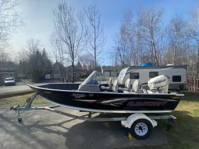 Je vend mon bateau Alumacraft Navigator Sport 175 - Année 2006 - Moteur evinrude e-tec 115hp - coque...