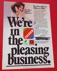 1987 TILDEN RENT A CAR AD WITH CHRYSLER FIFTH AVENUE - RETRO 80S