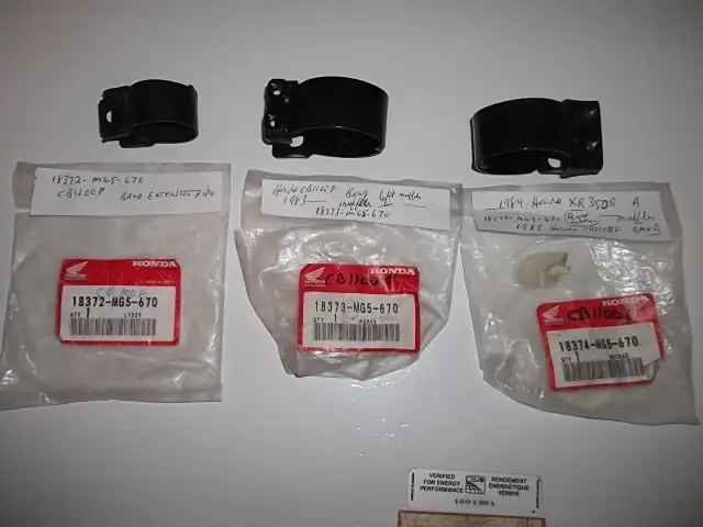 3 Muffler Band Clamps for the 1983 Honda CB1100F Exhaust Pipes in Other in City of Toronto - Image 3