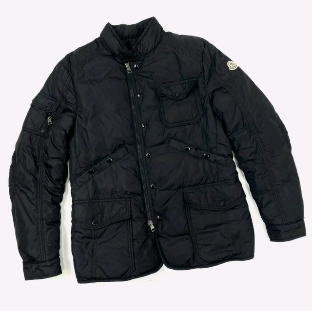 Men's Auth MONCLER Black Down Puffer Casual Jacket Size 3 M/L in Men's in Markham / York Region - Image 2