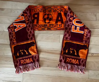 Vintage FORZA ROMA Soccer Scarf, View more