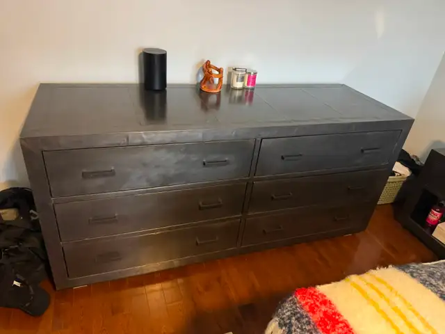 Restoration Hardware La Salle Metal Wrapped Dresser and Two Nigh in Dressers & Wardrobes in Oakville / Halton Region - Image 8