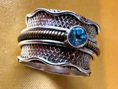 925 Sterling Silver Wavy Band Ring, View more