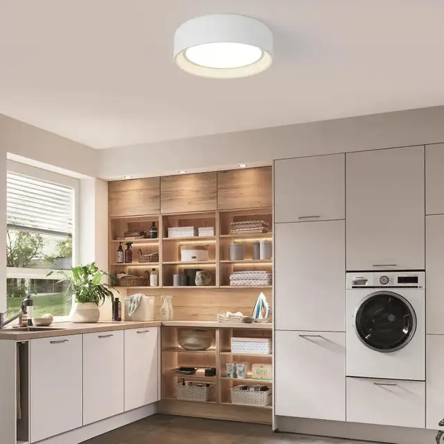 11.8" Dimmable LED Flush Mount Ceiling Light, White, 5CCT 3000K- in Indoor Lighting & Fans in Oshawa / Durham Region - Image 7