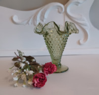 Green, Depression Glass, Small, Bud Vase
