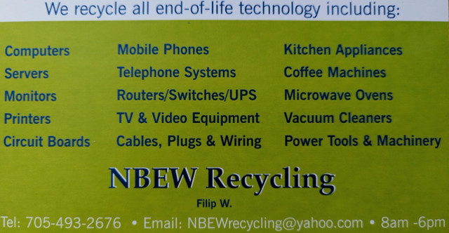 Electronic Waste Removal in Desktop Computers in North Bay