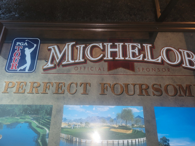 Vintage PGA Michelob "Perfect Foursome" Bar Mirror in Golf in Kitchener / Waterloo - Image 2