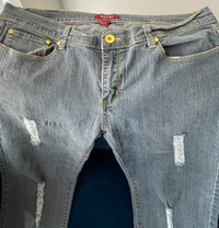 Riflessi Collection Women's LR Distressed Jeans Premium Denim