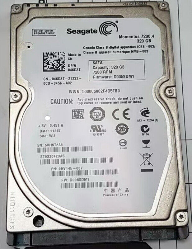 Samsung 2.5" 1TB & Seagate 320GB laptop hard drive in System Components in City of Toronto - Image 2