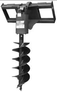 Heavy Duty Skid Steer Auger with 3 Bits (9”,12”,18”)