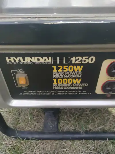Hynundia power generator 1250 max power, View more
