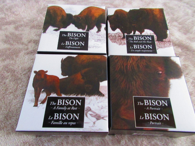 2014 THE BISON 4 x 1oz Silver Proof Coins Complete Set Canada in Arts & Collectibles in Calgary - Image 2