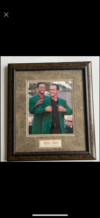 Mike Weir / Tiger Woods 2003 Masters Champion Golf XL 16.5 x 14.