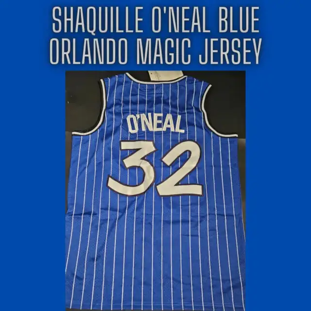 Shaquille O'Neal Orlando Magic Blue Jersey Medium & Large63611958605699121