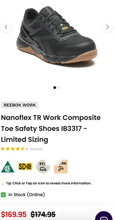 Reebok Work Shoes, View more