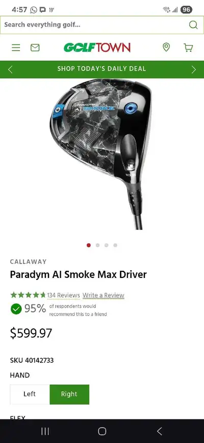 Callaway Paradym Smoke 9 degree driver. , View more