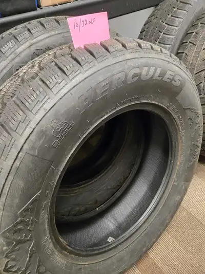 Four winter tires in very good condition with lots of tread left. 8/32nds on all four. $75 per tire...