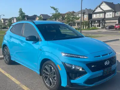 This 2022 Hyundai Kona N Line is a stylish and well-maintained compact SUV, currently available in e...