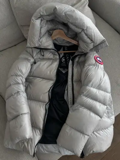 Canada goode silver Cypress down jacket / hoodie, View more