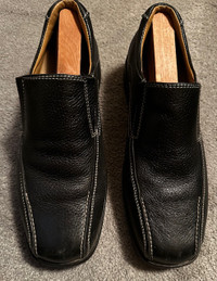 Mens Dockers Dress Loafers- Black Leather