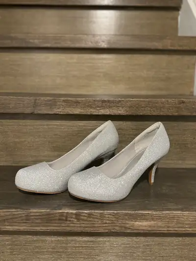 Silver shoes new , View more