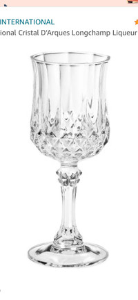CRISTAL D’ARQUE LONGCHAMP LIQUEUR GLASSES