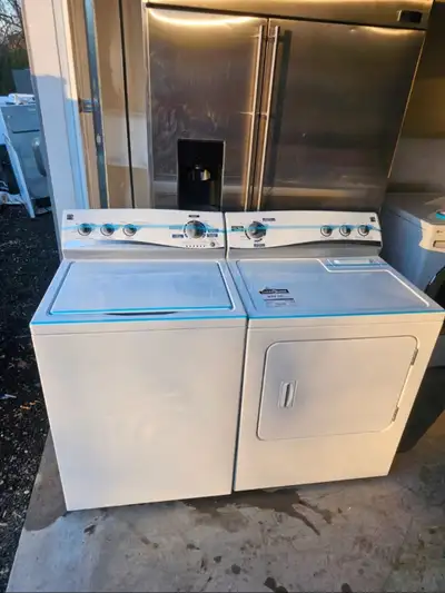 Kenmore 27" White Top-Load Washer & Front-Load Electric Dryer, View more