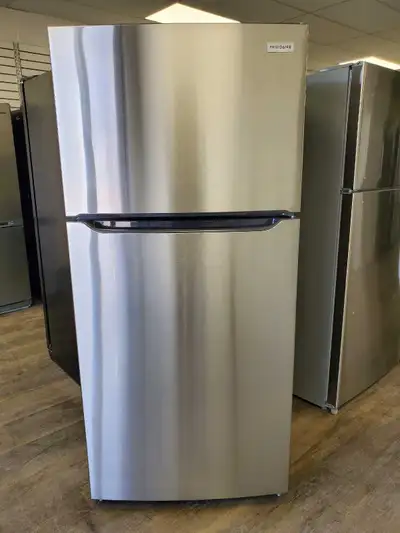 Stainless Frigidaire fridge (30" wide), 3 mths warranty, View more