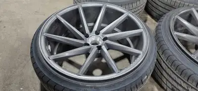 Selling a set of original 20 Inch Vossen CVT Rims with Brand new Greenlander Tires Rim specs are as...
