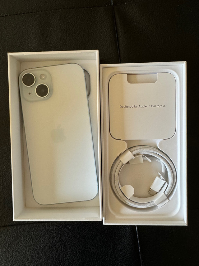 Brand New Condition iPhone 15 Blue 256GB Receipt/Warranty in Cell Phones in Oakville / Halton Region
