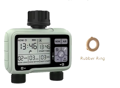 DIGITAL WATER TIMER WITH 2 OUTLETS LAWN GRADEN BALCONY MAINTENAN, View more
