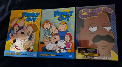 Family Guy Seasons 1, 2, 3 + Cleveland Season 1 on DVD, View more