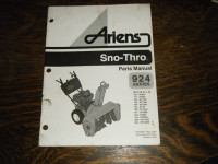Ariens 924 Series Sno Thro Parts manual