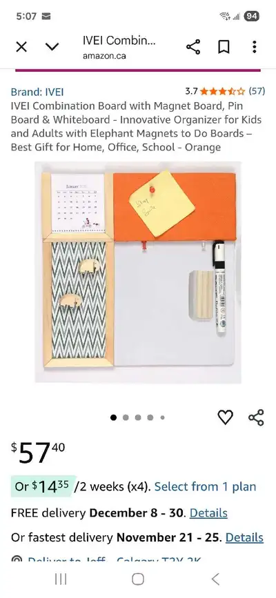 Stay organized with this versatile IVEI combination board, an innovative multi-functional organizer...