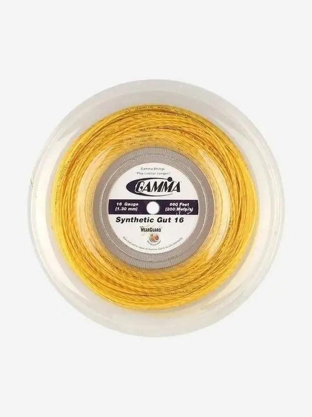 Tennis Strings: Gamma WearGuard 16 1.32mm Synthetic Gut