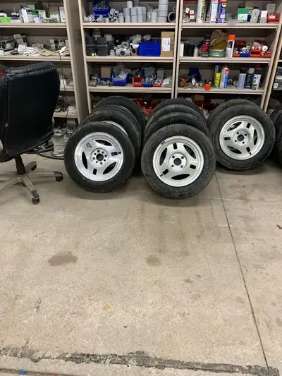 First pic $125/pc tires no good x 10 rims Second pic $250/pc 4 tires and rims Car not for sale