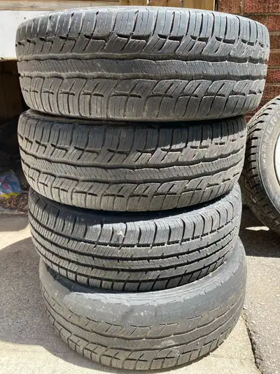 5 USED TIRES, ONE WITH RIM. 2 TIRES HAVE BALDING ON THEM. ONE WITH RIM IS FLAT. $400 OBO. Pickup & c...