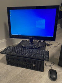 HP Desktop Computer + LCD Monitor $150