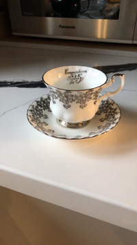 25th Anniversary cup and saucer